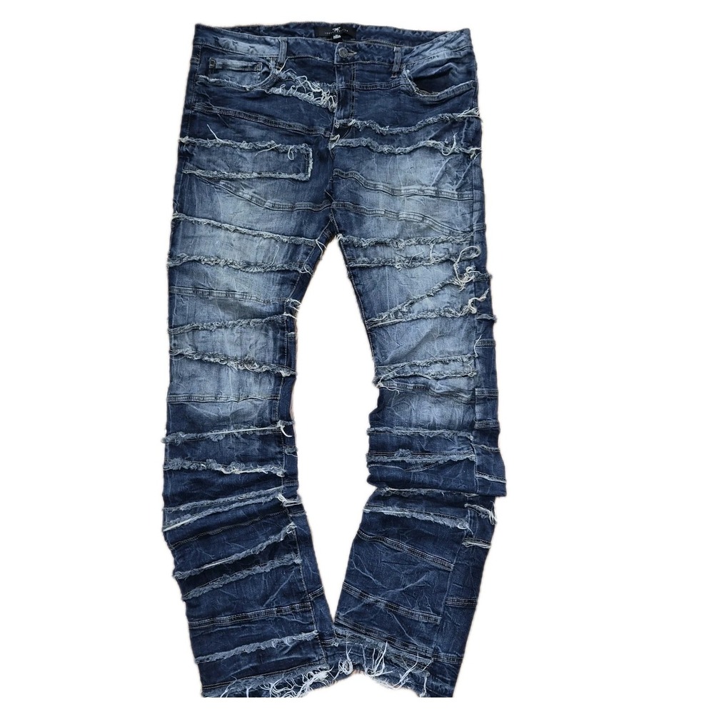 Y2k Jordan Craig Legacy Edition Jeans Mens 42x34 Stacked Distressed Moto...